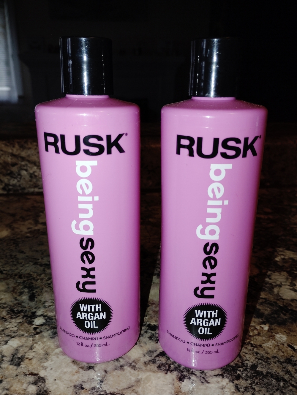 Rusk Being Sexy Shampoo Set with Argan Oil - Pink Set 2 New